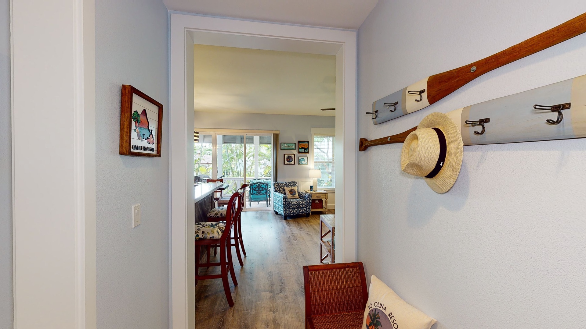 Kapolei Vacation Rentals, Coconut Plantation 1214-2 Aloha Lagoons - The transitional space to hang your adventure attire.