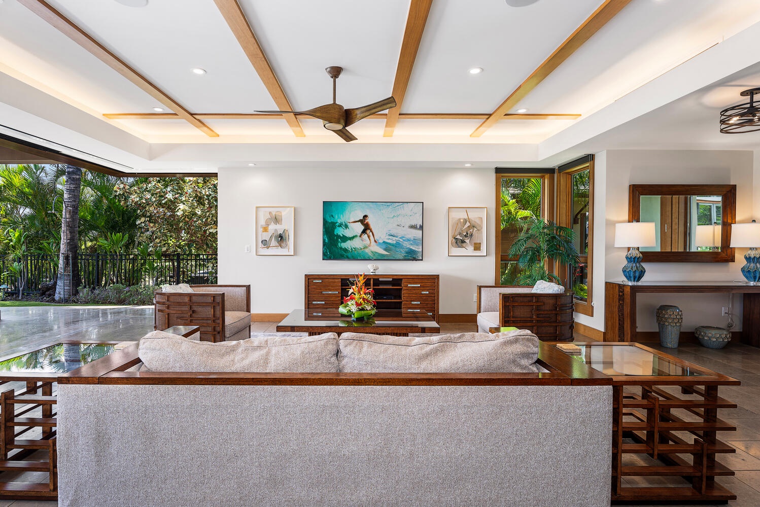 Kamuela Vacation Rentals, Laule'a at the Mauna Lani Resort #14 - Comfortable seating and curated island decor create a tranquil gathering space.