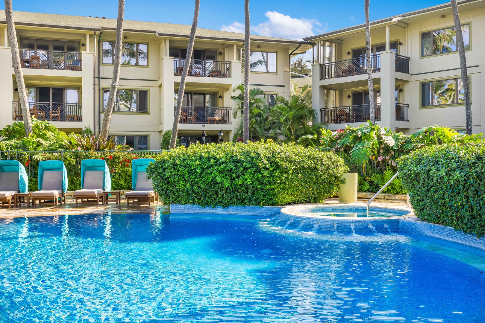 Kahuku Vacation Rentals, Turtle Bay Villas 209 - Dive into crystal-clear waters surrounded by lush tropical gardens and your comfortable poolside retreat.