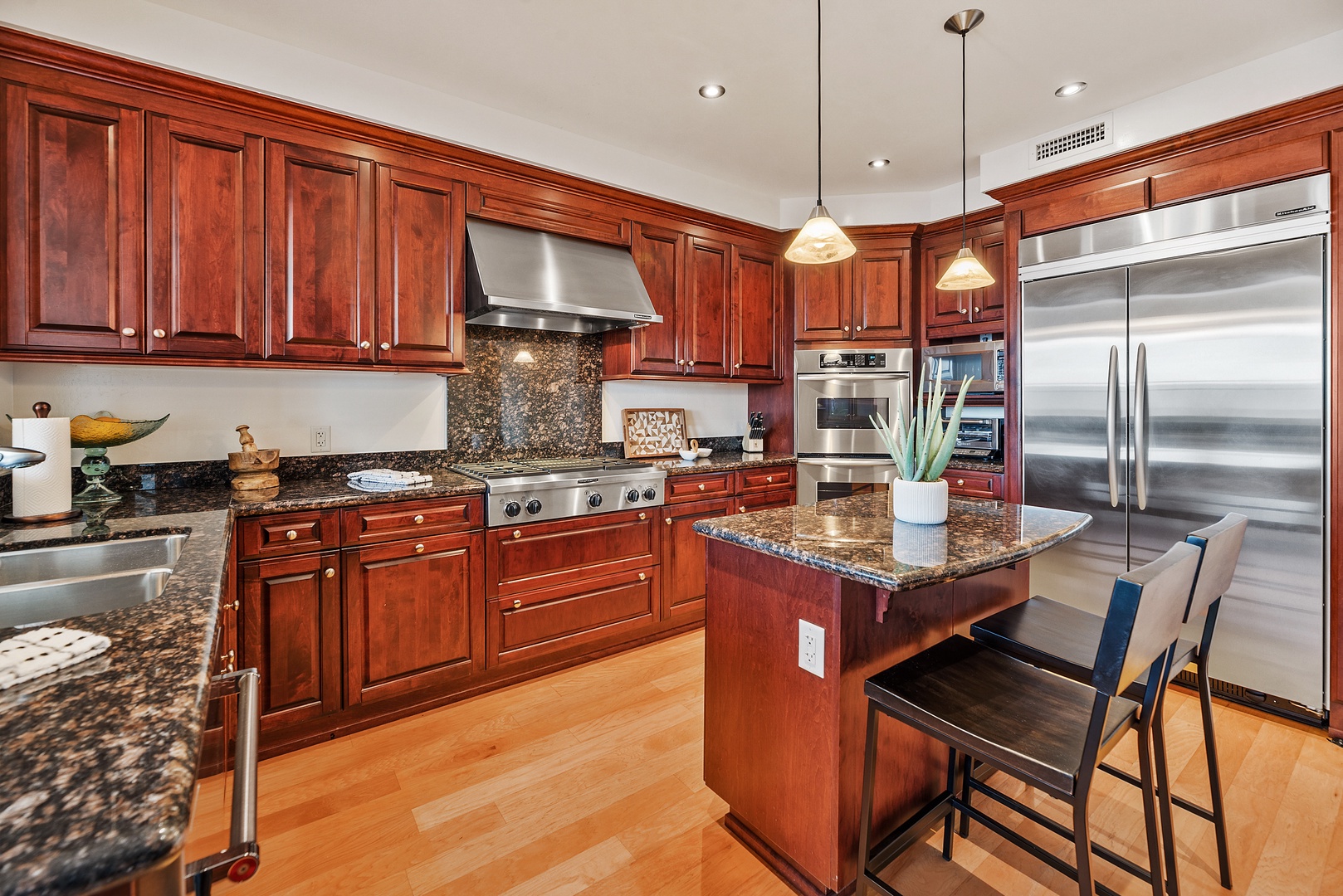 La Jolla Vacation Rentals, Montefaro in the Village of La Jolla - This kitchen has everything you might need during your long stay
