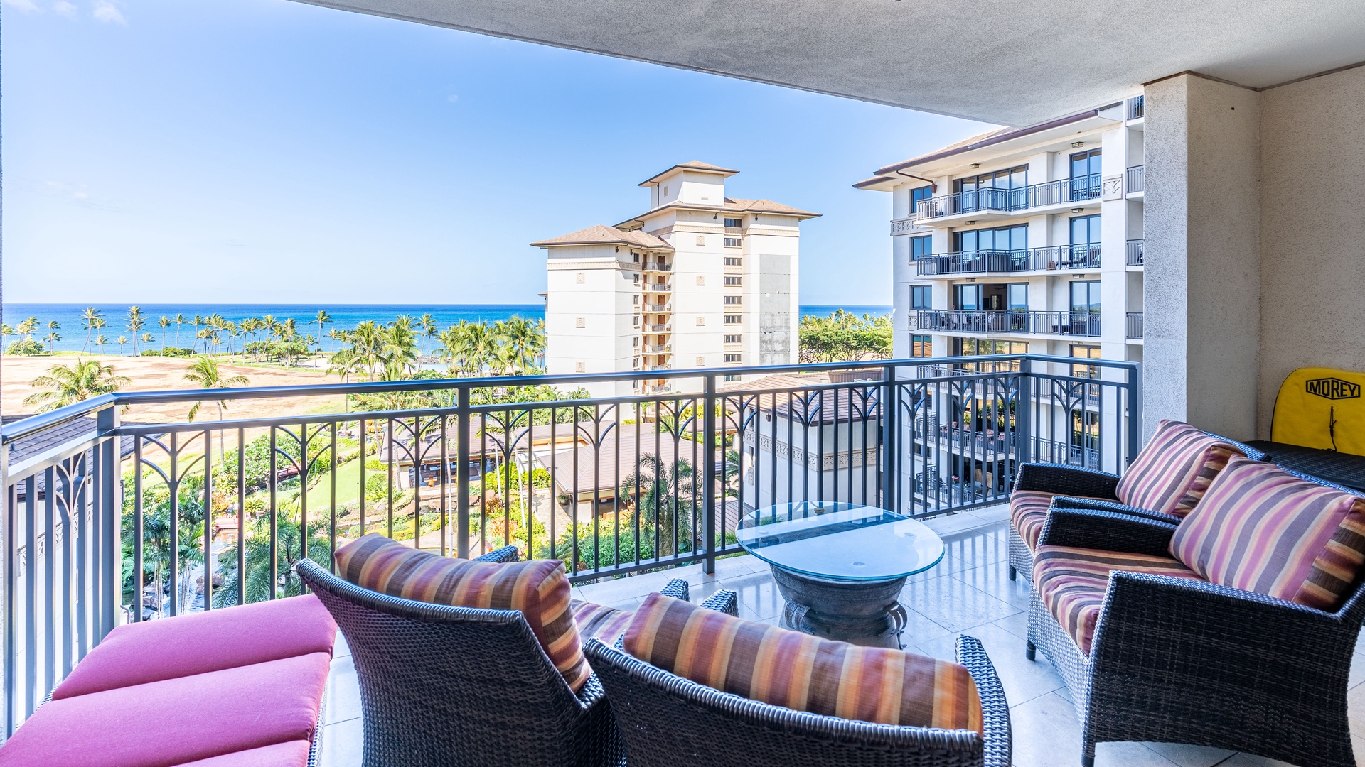 Kapolei Vacation Rentals, Ko Olina Beach Villas O704 - Enjoy  panoramic views while sitting on the lanai.