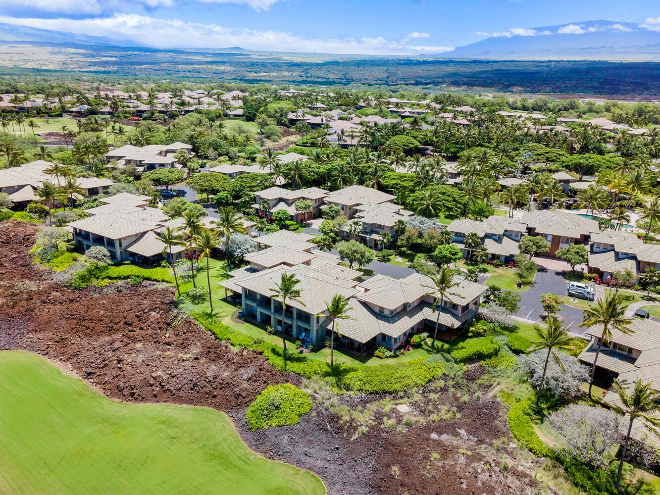 Kamuela Vacation Rentals, Mauna Lani Fairways #902 - Aerial view of Fairways #902.