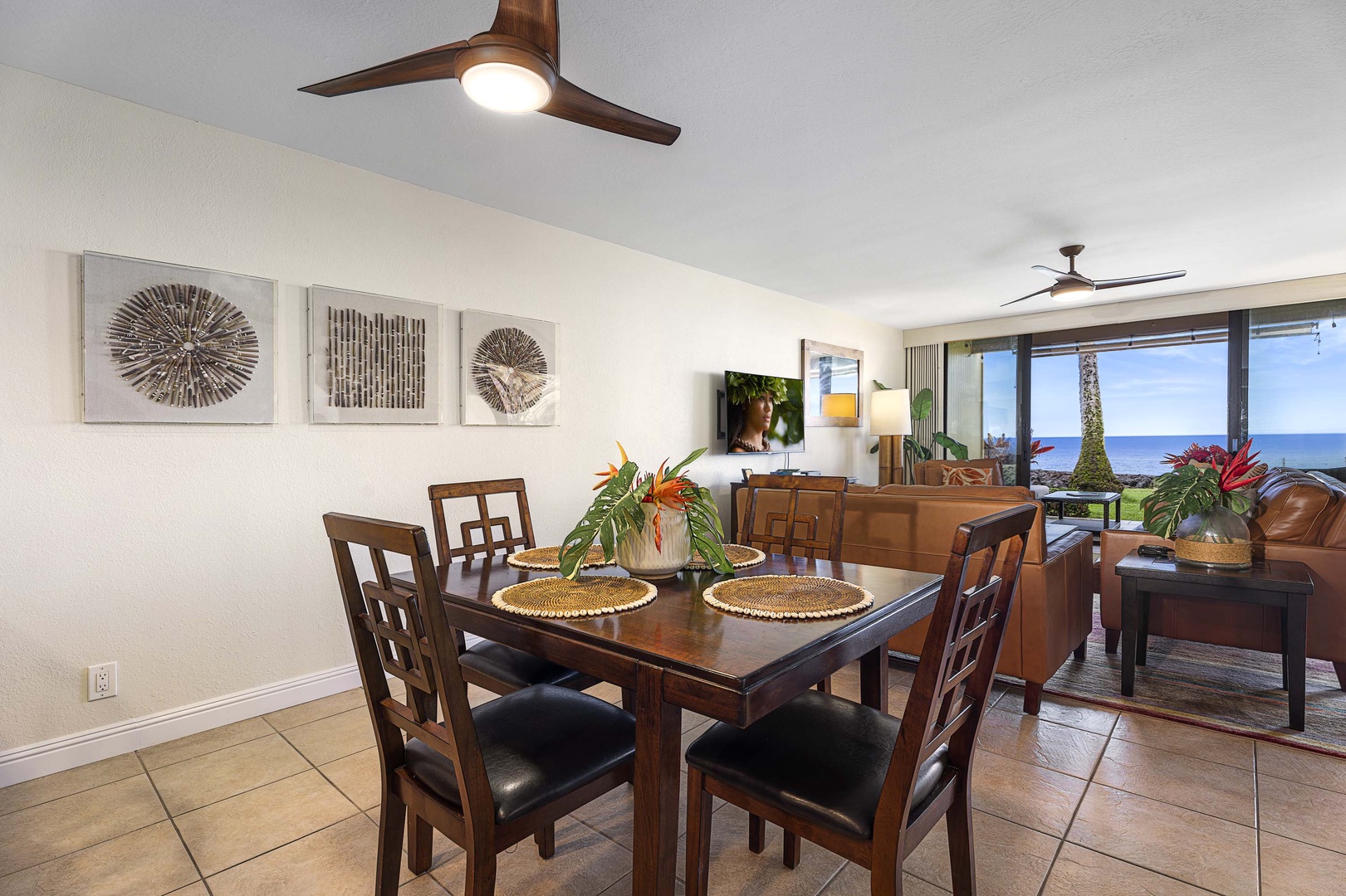 Kailua Kona Vacation Rentals, Keauhou Kona Surf & Racquet 2101 - Dining table with four seats.