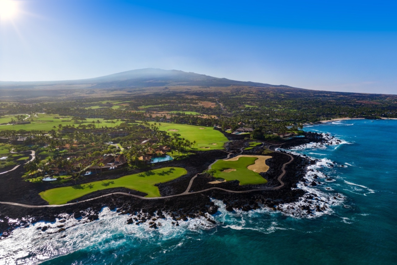 Kailua Kona Vacation Rentals, 2BD Hillside Villa (4102) at Hualalai Resort - Aerial shot of the location.