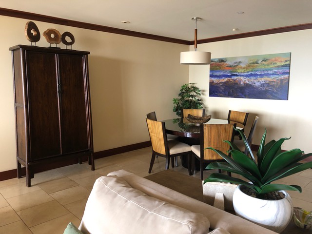 Kapolei Vacation Rentals, Ko Olina Beach Villas O1406 - Dining area with dining table for four.