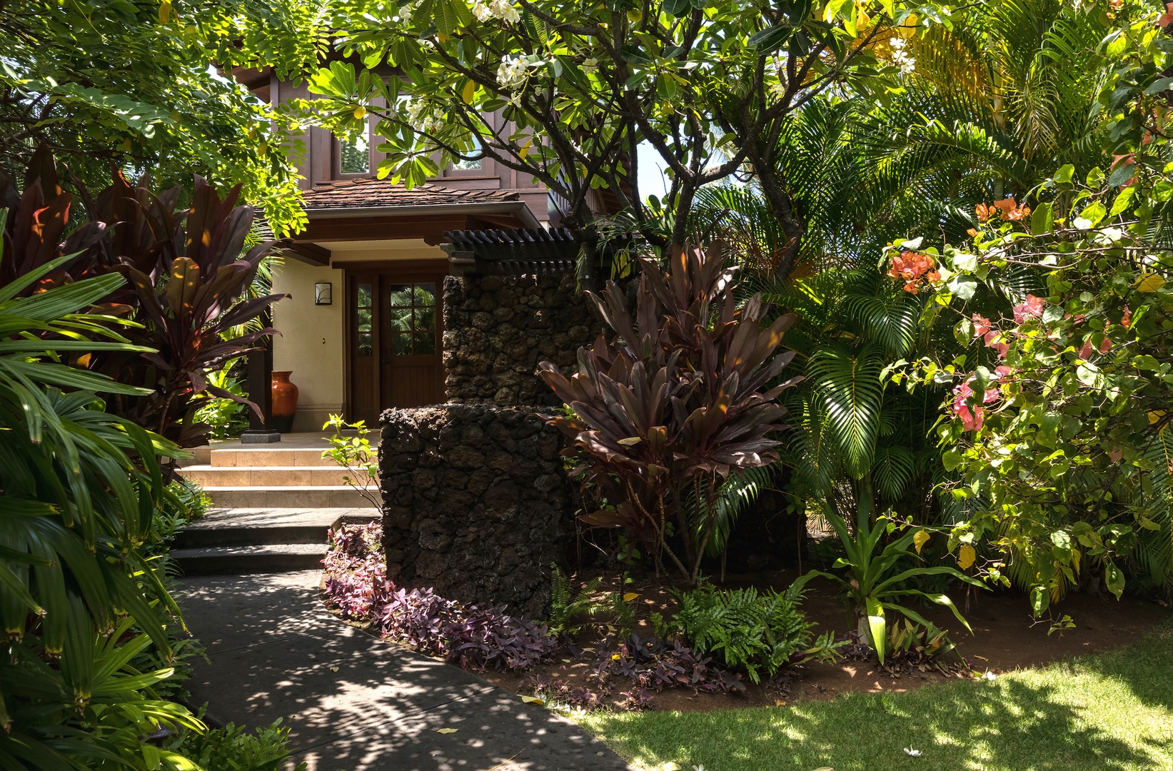 Kailua Kona Vacation Rentals, 3BD Hali'ipua Villa (108) at Four Seasons Resort at Hualalai - Gorgeous tropical landscaping leads to your private villa entrance.