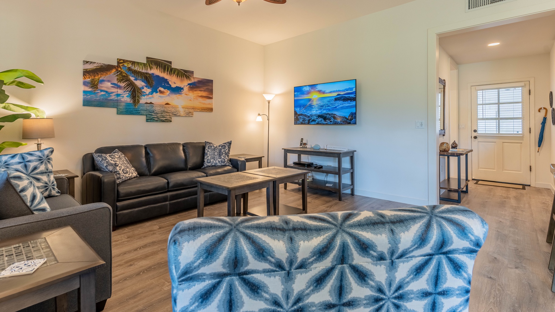 Kapolei Vacation Rentals, Coconut Plantation 1208-2 - The flat screen TV is all set up for a movie or your favorite show.