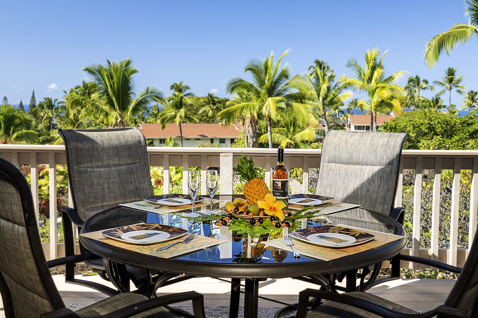 Kailua Kona Vacation Rentals, Keauhou Resort 125 - Enjoy your home prepared meals with a gorgeous Tropical backdrop