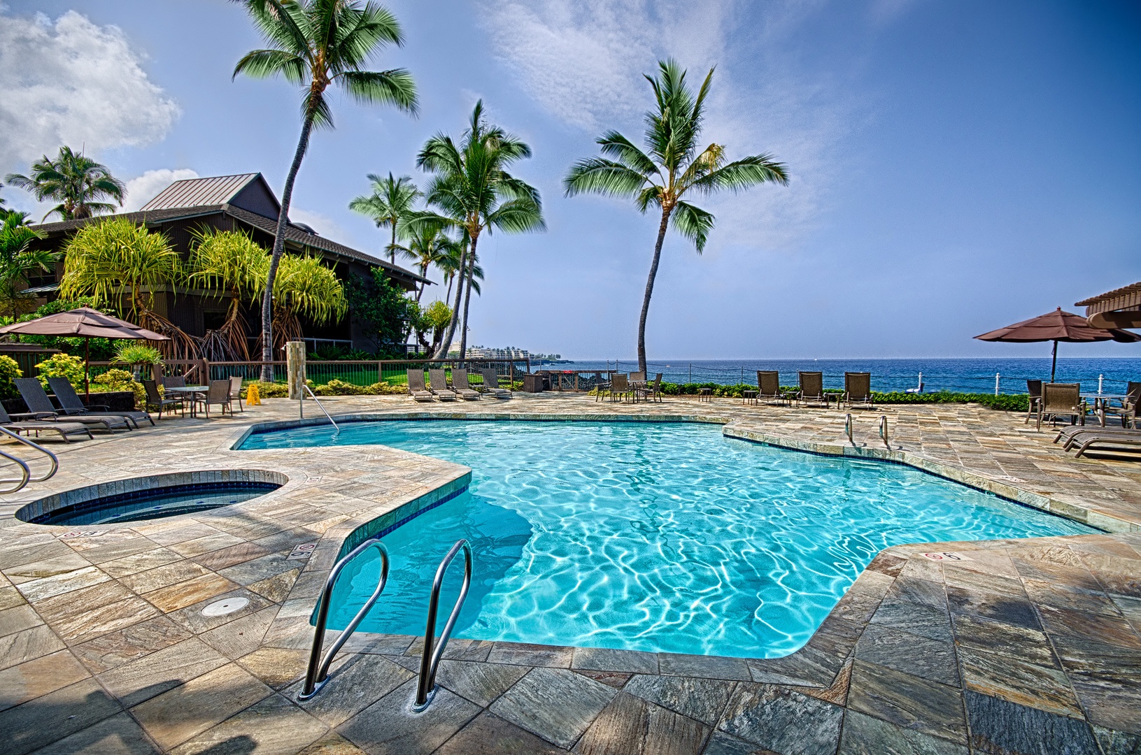 Kailua Kona Vacation Rentals, Kanaloa at Kona 701 - Pool with hot tub 100 feet from the condo
