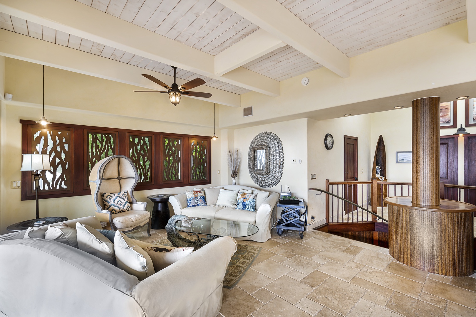 Kailua Kona Vacation Rentals, Mermaid Cove - Cozy living area with plush seating options