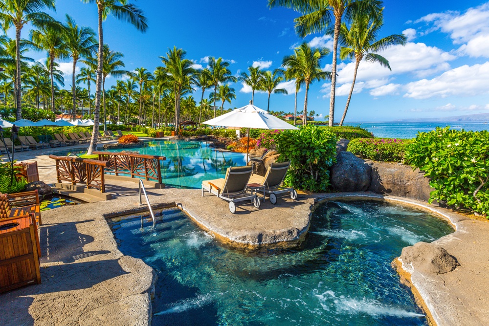 Wailea Vacation Rentals, Sun Splash C301 at Wailea Beach Villas* - A View of the Beach Front Adult Infinity-Edge Heated Swimming Pool set...