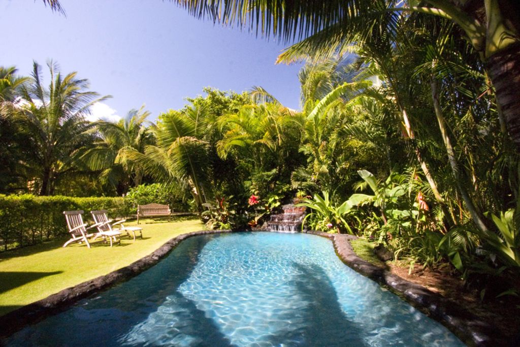 Hanalei Vacation Rentals, Holo Makani Beach House TVNC # 5141* - Pool area