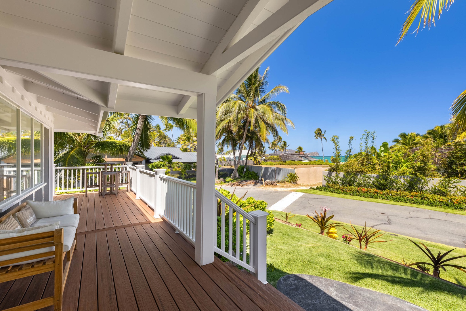Kailua Vacation Rentals, Seahorse Beach House - Breathe in the fresh air and scenic views from our expansive wrap-around deck