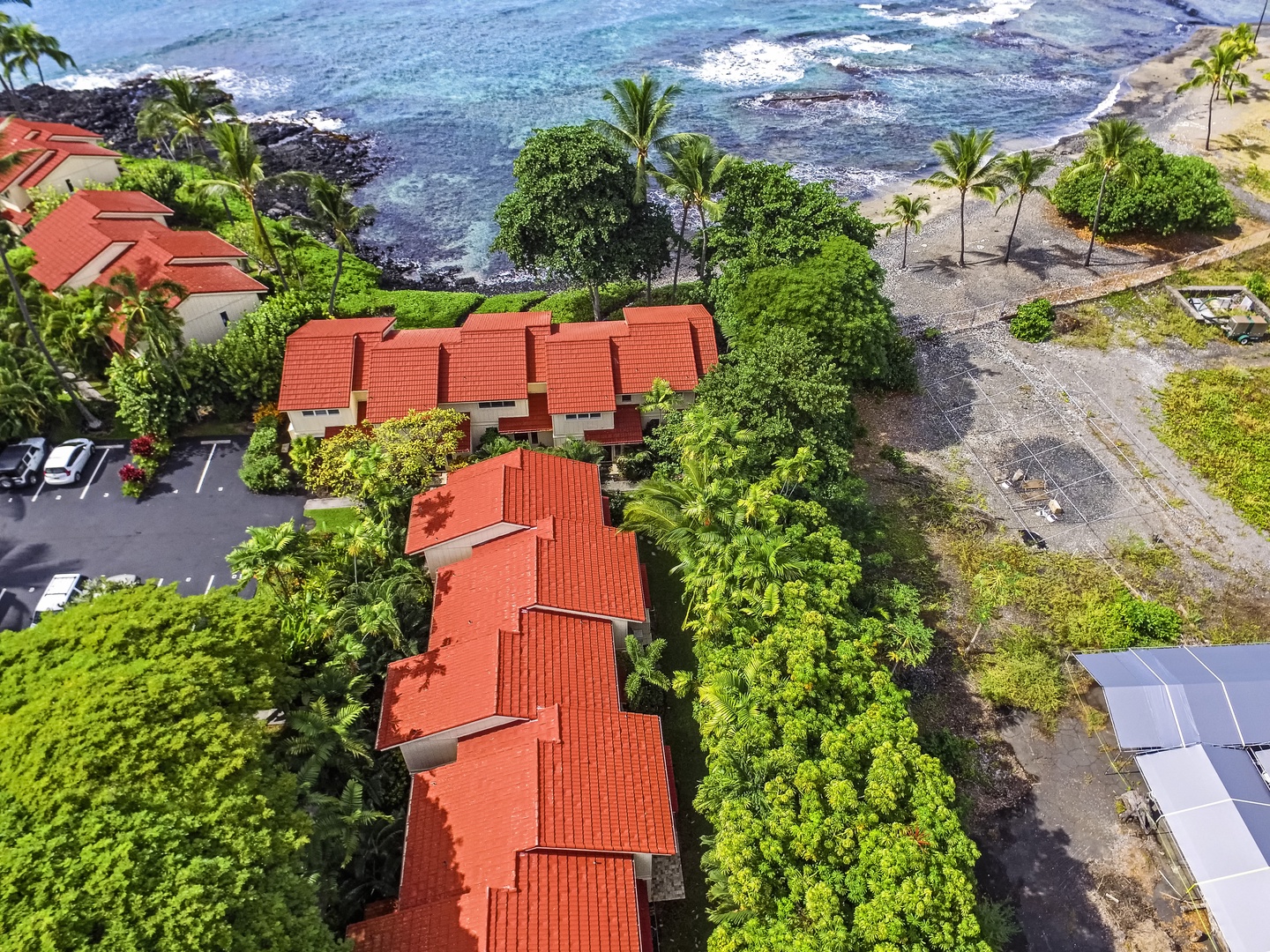 Kailua Kona Vacation Rentals, Keauhou Kona Surf & Racquet 2101 - Aerial view of the condo with ocean views
