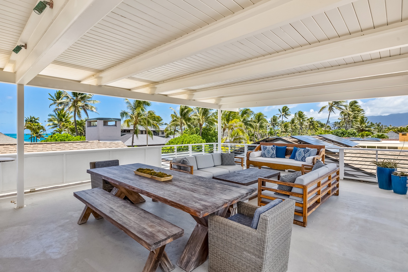 Kailua Vacation Rentals, Hale Ohana - There's ample seating up here as well as a dining table
