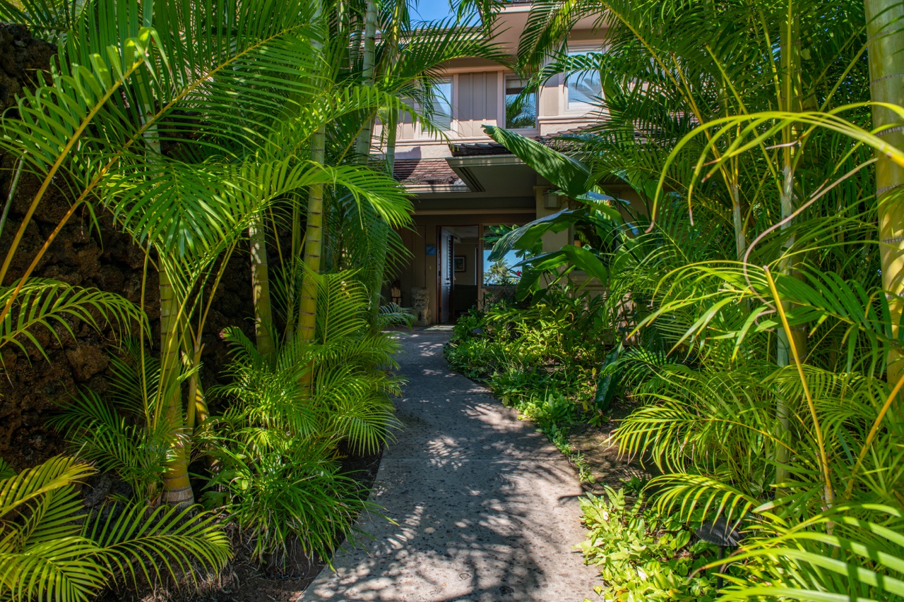 Kailua Kona Vacation Rentals, 2BD Hillside Villa (4102) at Hualalai Resort - Stroll around the garden in the morning.