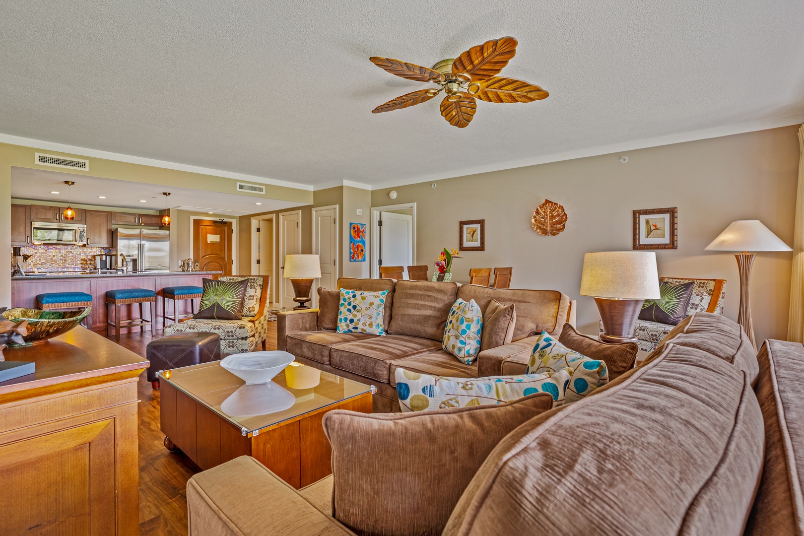 Lahaina Vacation Rentals, Honua Kai Konea 204 - Enjoy the open floor plan that seamlessly connects the living, dining, and kitchen areas for socializing and entertaining.