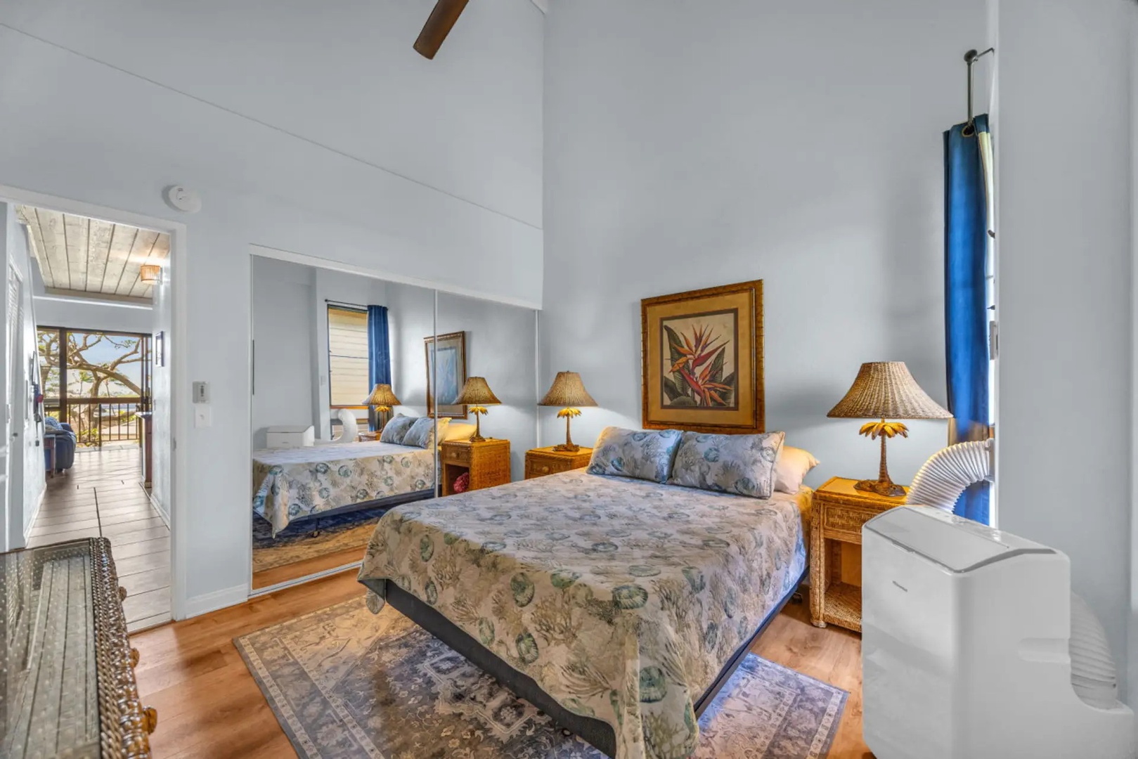 Kihei Vacation Rentals, Maui Vista 2420 - Cool down in a bedroom with its own portable AC and a closet to unpack into.