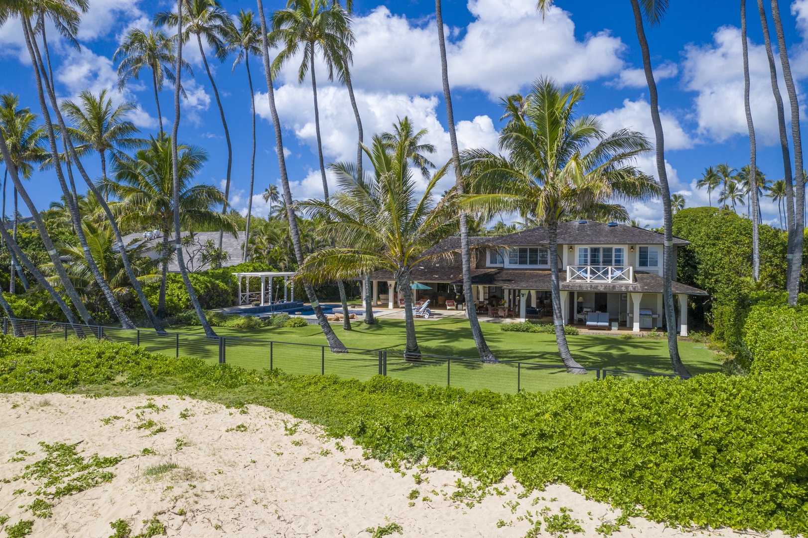 Honolulu Vacation Rentals, Kahala Beachside Estate - Kahala Beach is just steps beyond your back yard