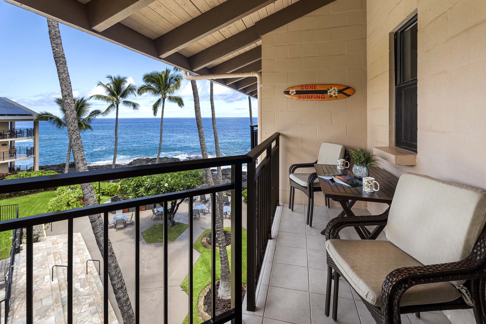 Kailua Kona Vacation Rentals, Kona Makai 6303 - Relax and unwind with captivating ocean views extend as far as the eye can see, painting a serene island picture.