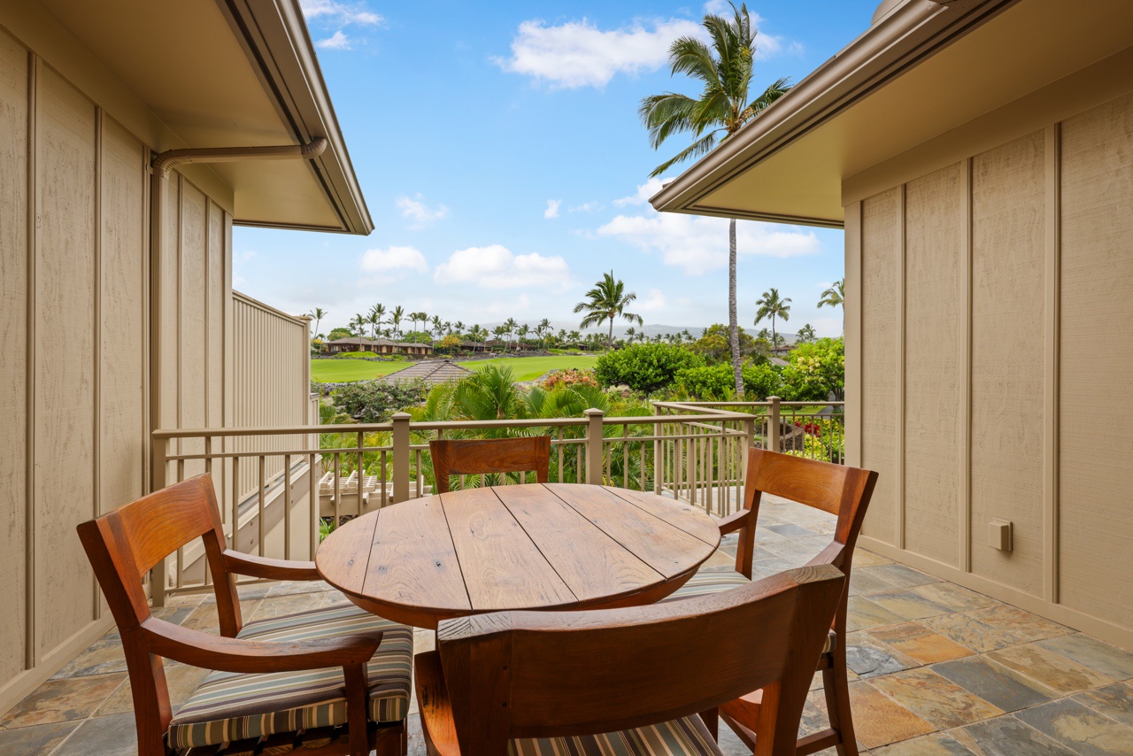 Kailua Kona Vacation Rentals, 3BD Ke Alaula Villa (210A) at Four Seasons Resort at Hualalai - Breakfast nook on the lanai.