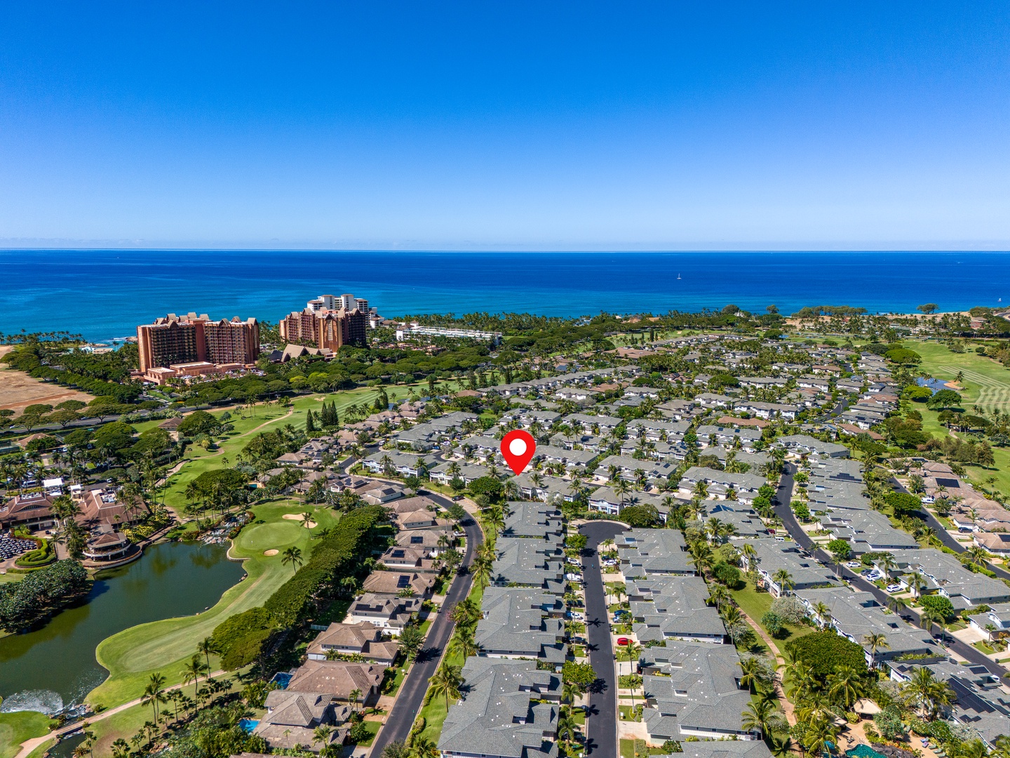Kapolei Vacation Rentals, Ko Olina Kai 1097C - Map pin of the location of your home.