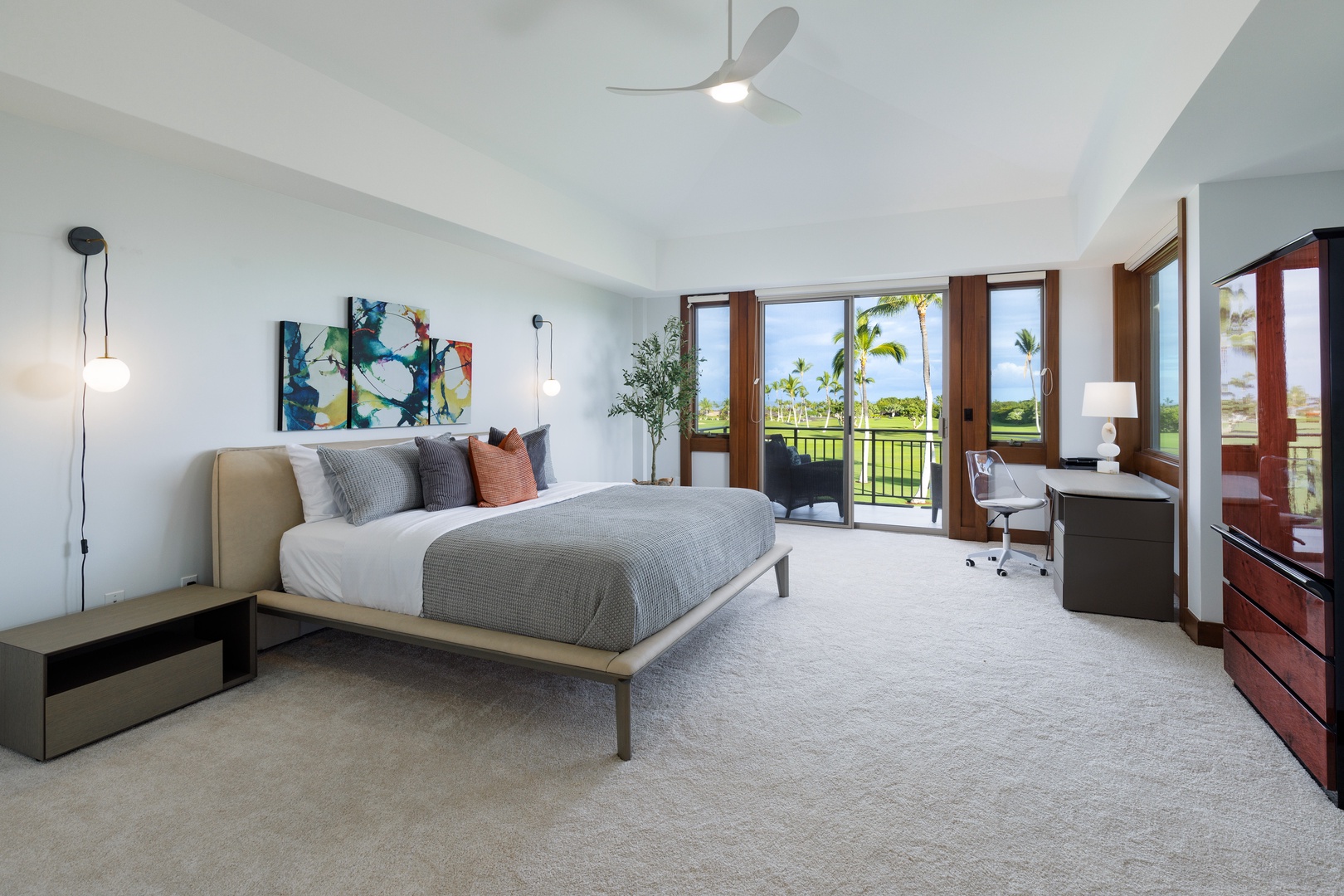 Kailua Kona Vacation Rentals, Fairway Villa 104A - Wake up to the sound of gentle breeze every morning while enjoying your morning coffee on the private lanai.