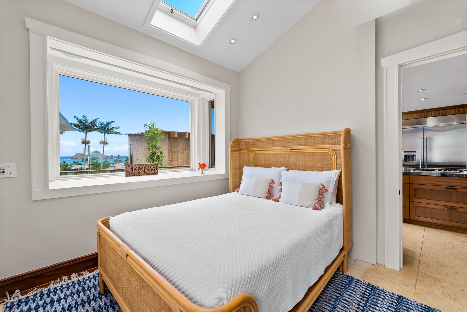 Kailua Vacation Rentals, Leaf House - Wake up to sunlight streaming through your skylight and coastal views framed by large windows. Crisp linens and tropical breezes set the tone for your island escape.