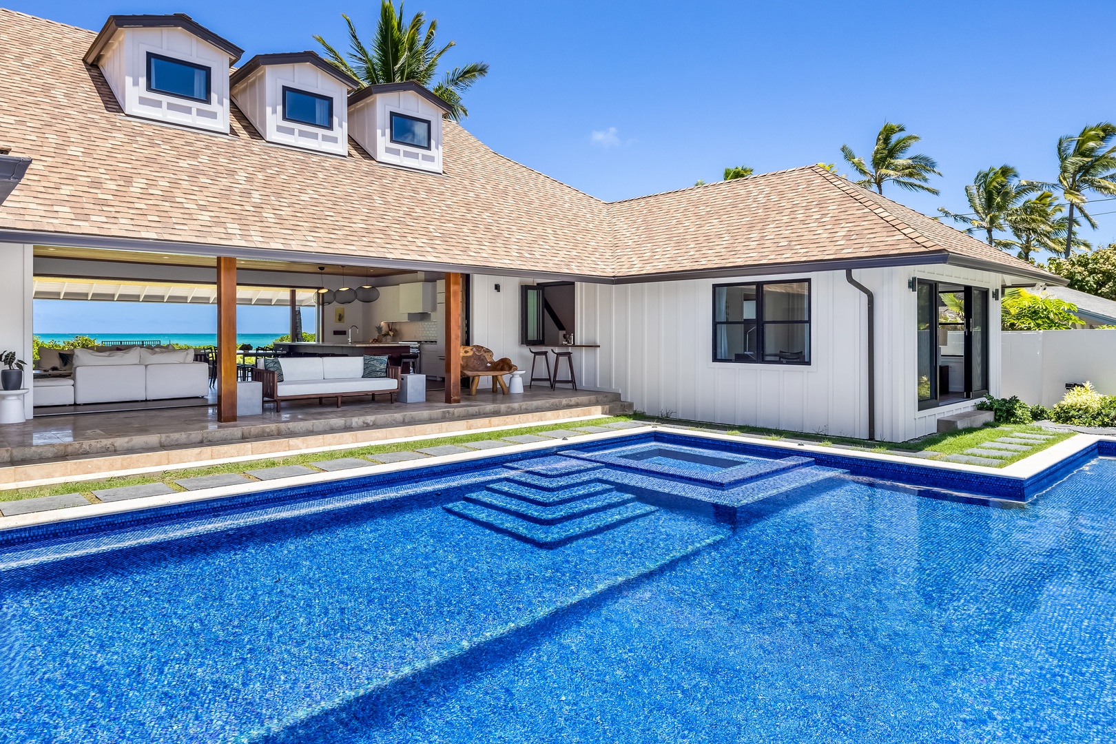 Kailua Vacation Rentals, Kailua Beach Villa - Dive into your private pool's invigorating, crystal-clear waters.