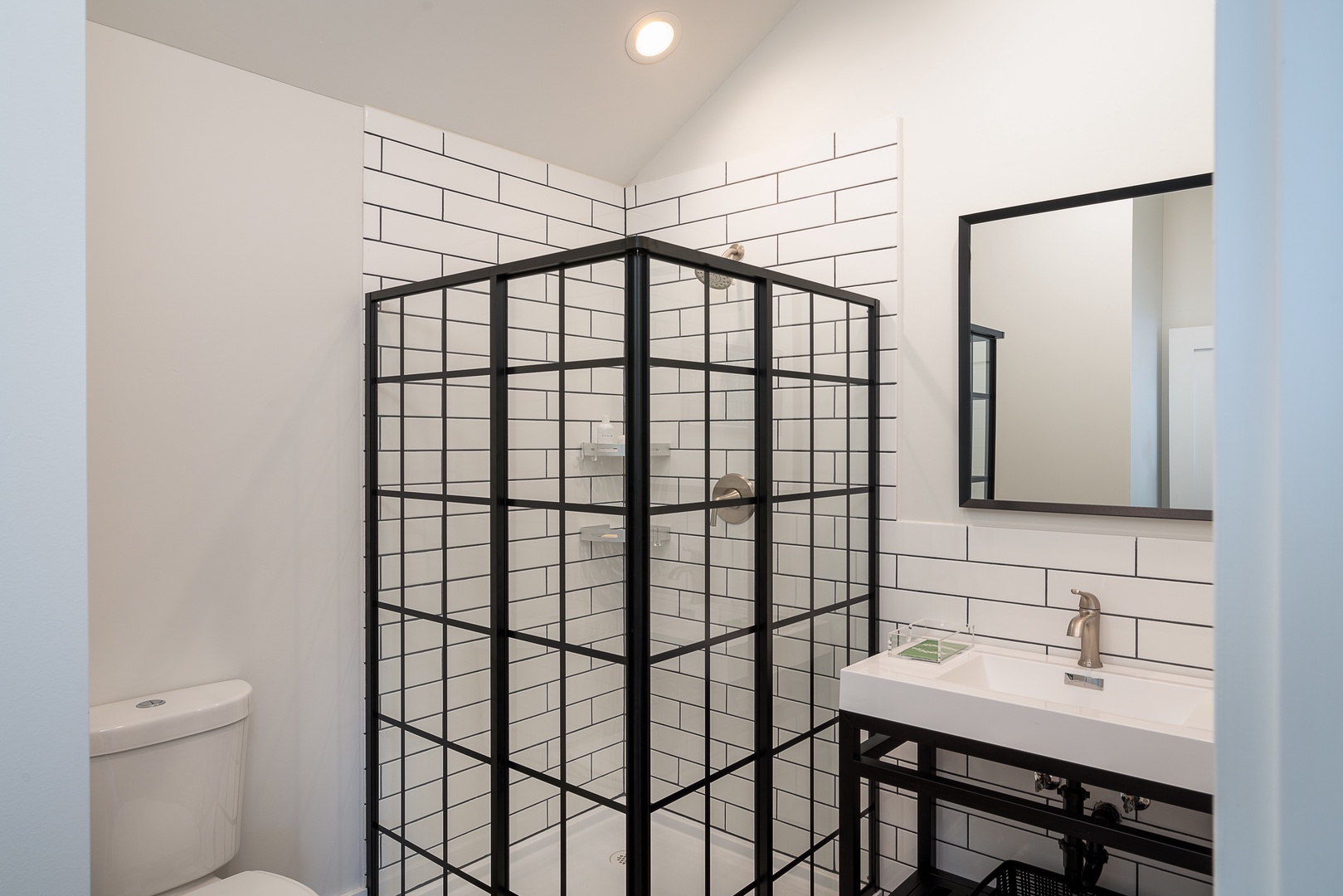 Hailey Vacation Rentals, Contemporary Red Feather Comfort - Guest Bathroom 3 with walk-in stall shower