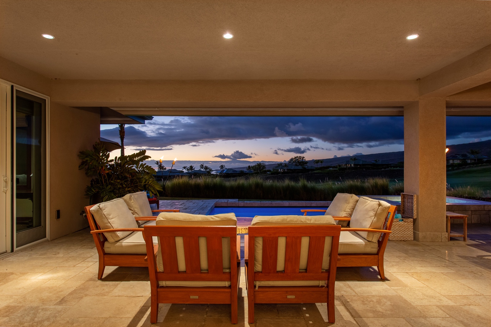 Kamuela Vacation Rentals, 3BD Wai'ula'ula Villa (312) at Mauna Kea Resort - Sip a sunset cocktail while the sky fades from gold to indigo over the Kohala Coast.