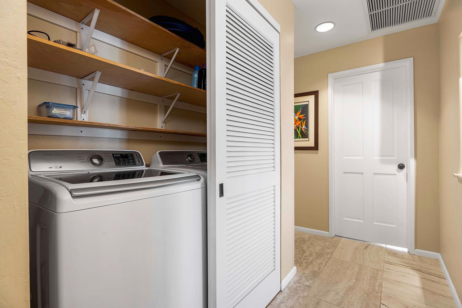 Kailua Kona Vacation Rentals, Kanaloa at Kona 3303 - Full laundry facilities and storage.