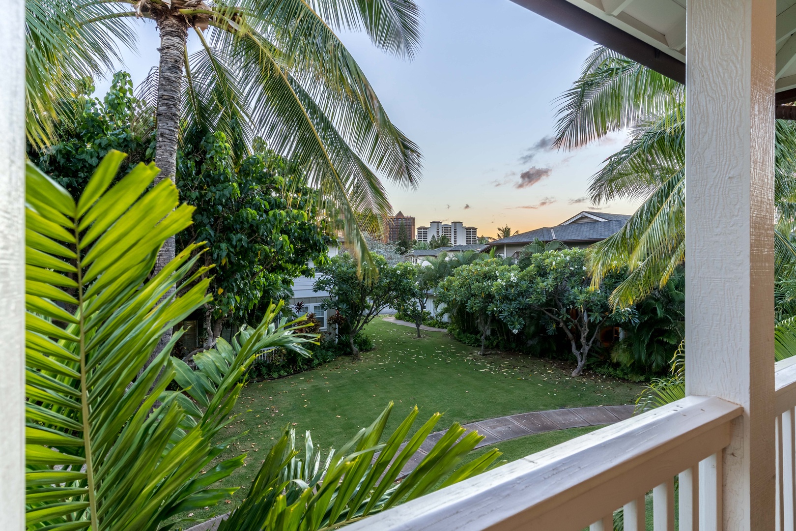 Kapolei Vacation Rentals, Coconut Plantation 1194-3 - Panoramic views from the lanai.