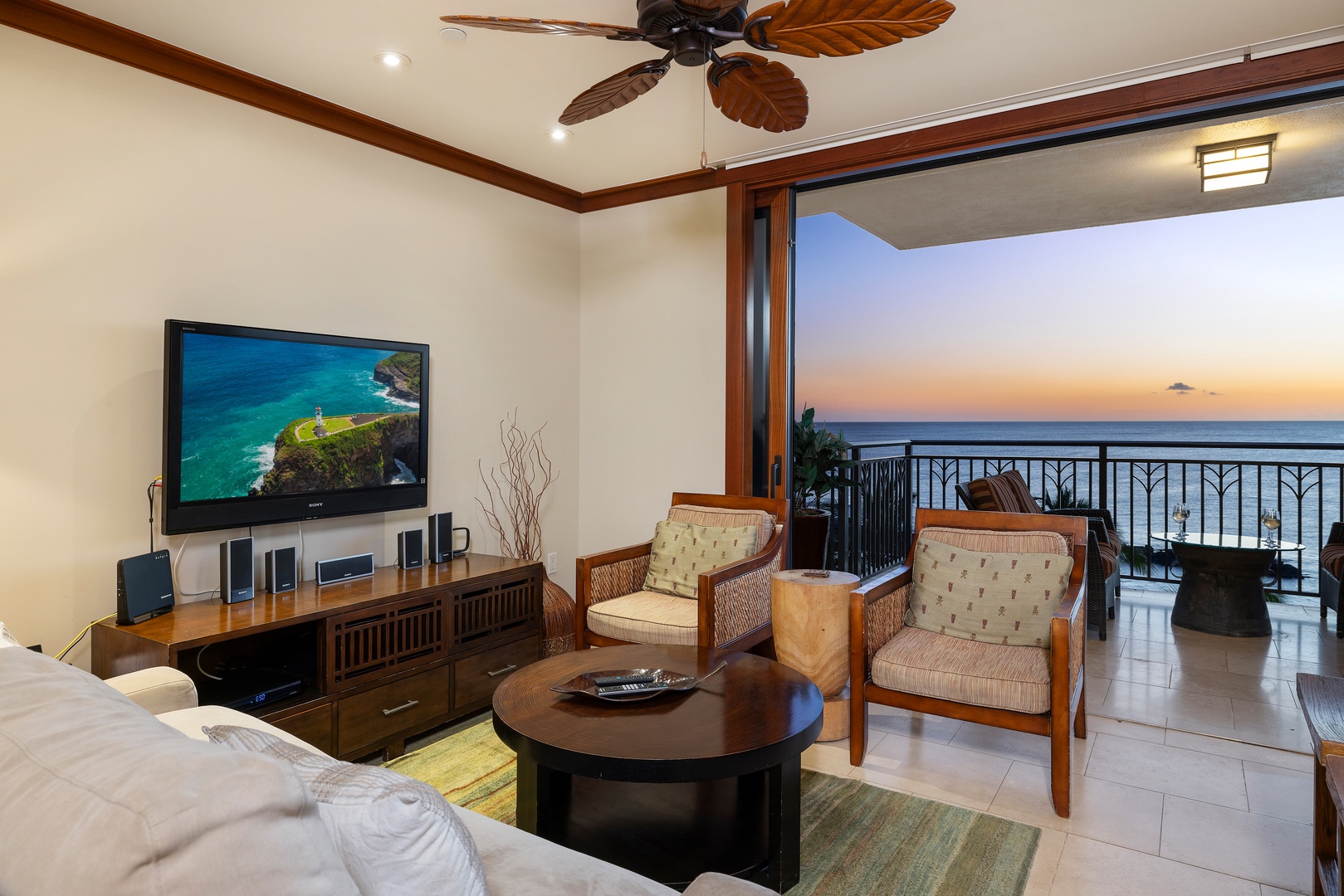 Kapolei Vacation Rentals, Ko Olina Beach Villas B610 - Movie night with a view.