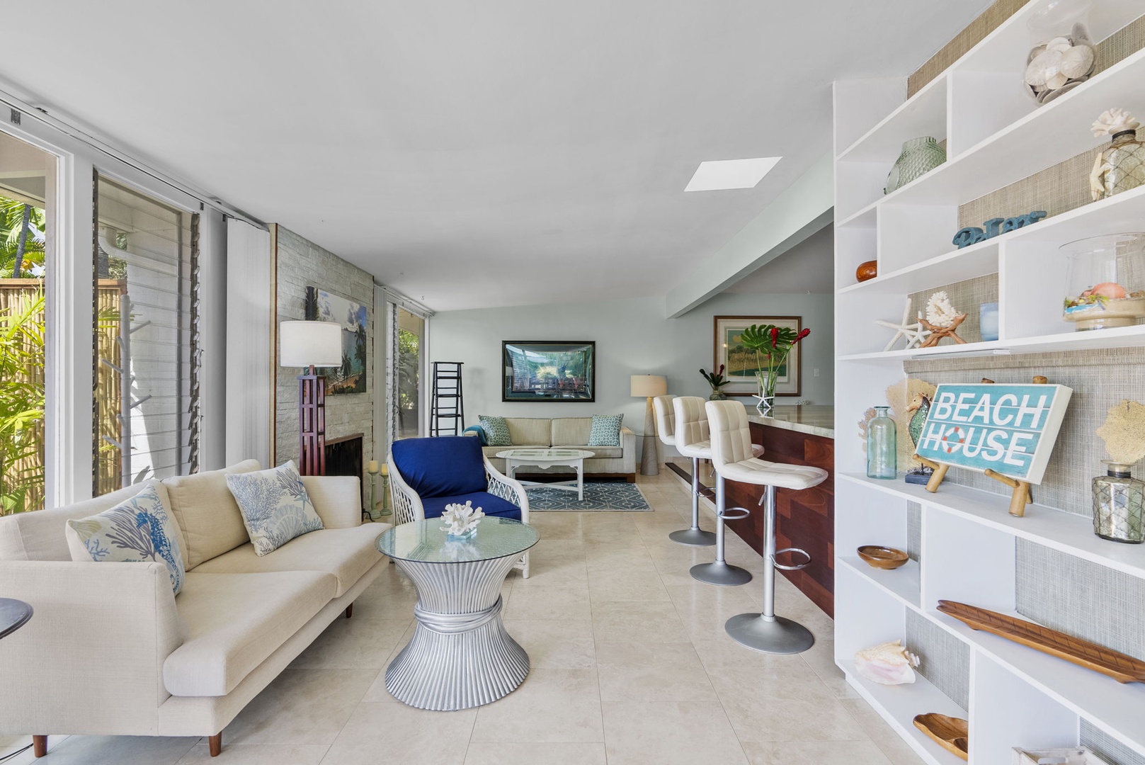 Kailua Vacation Rentals, Hale Aloha - Sophisticated living space seamlessly blending comfort and style, perfect for relaxation and entertainment.