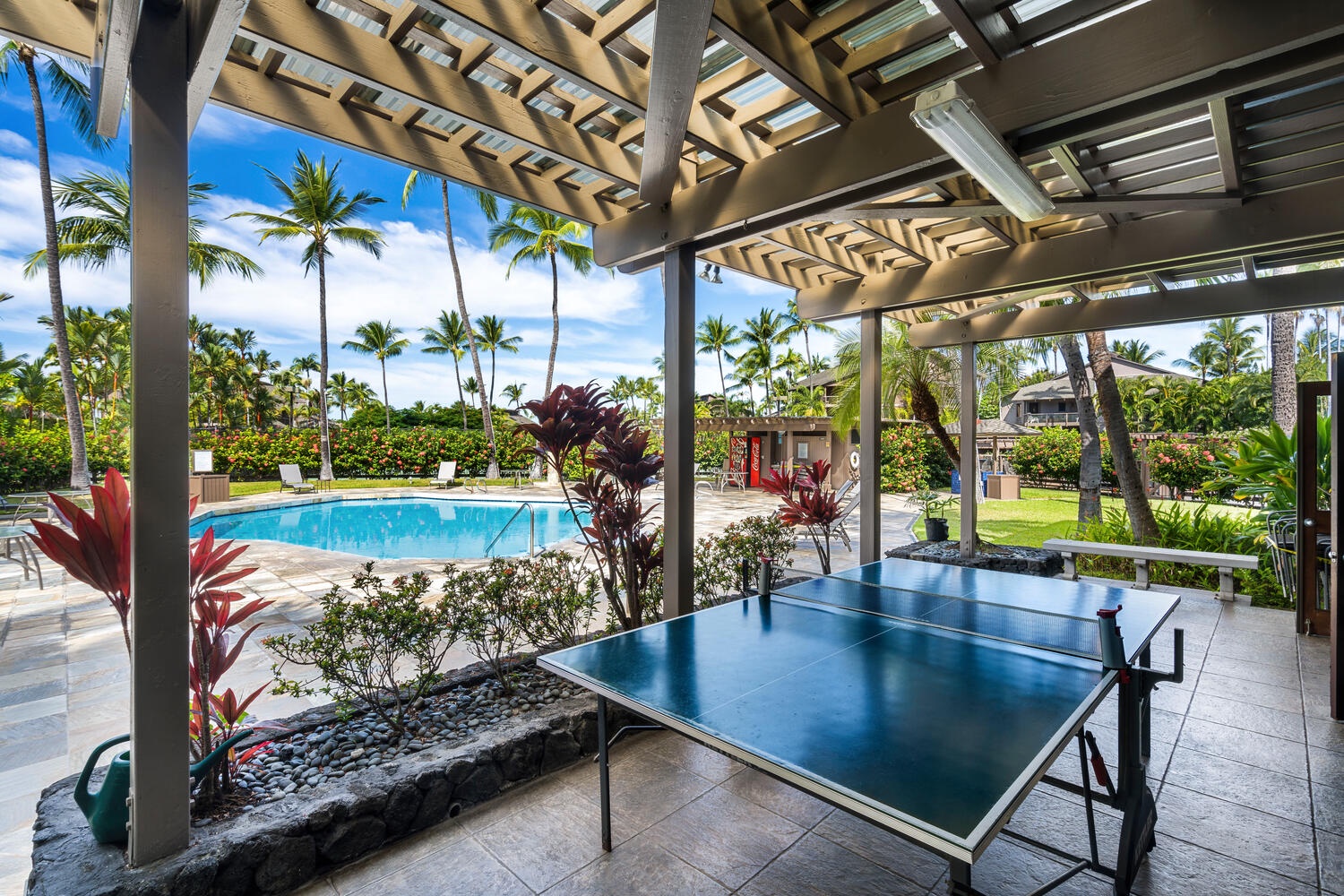 Kailua Kona Vacation Rentals, Kanaloa at Kona 3304 - Ping pong table near the poolside for added family fun.