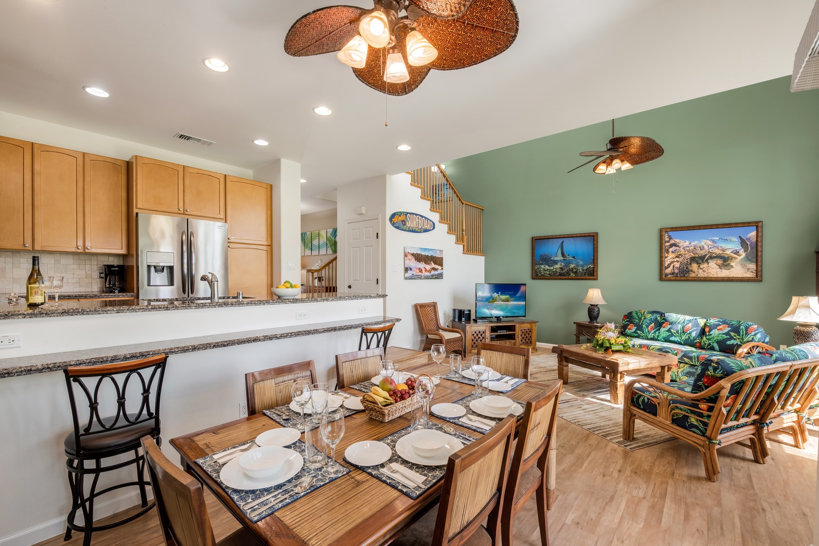 Waikoloa Vacation Rentals, Waikoloa Colony Villas 403 - Bright kitchen with modern appliances and an open concept for easy hosting.