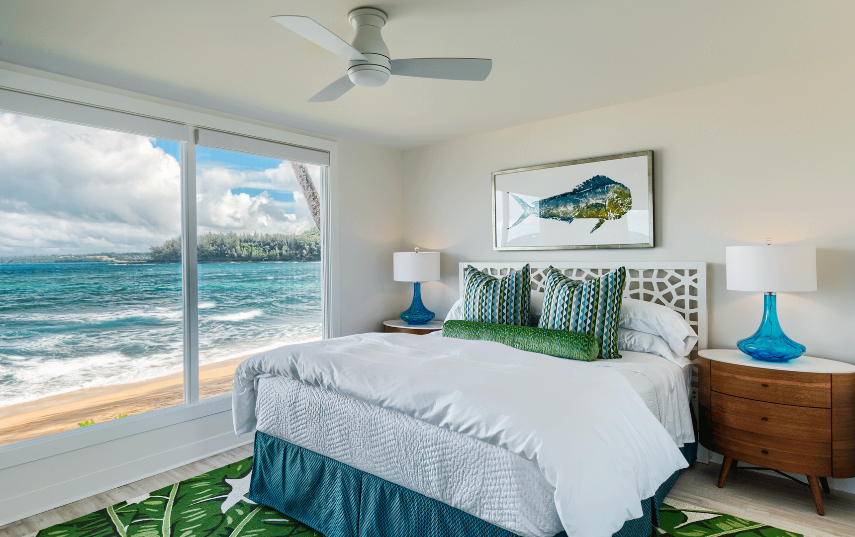 Hanalei Vacation Rentals, Haena Beach House TVNC#1258 - Oceanfront suite.