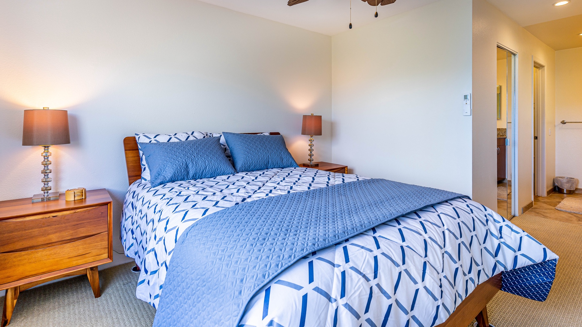 Kapolei Vacation Rentals, Fairways at Ko Olina 20G - The primary guest bedroom with comfortable and spacious accommodations.
