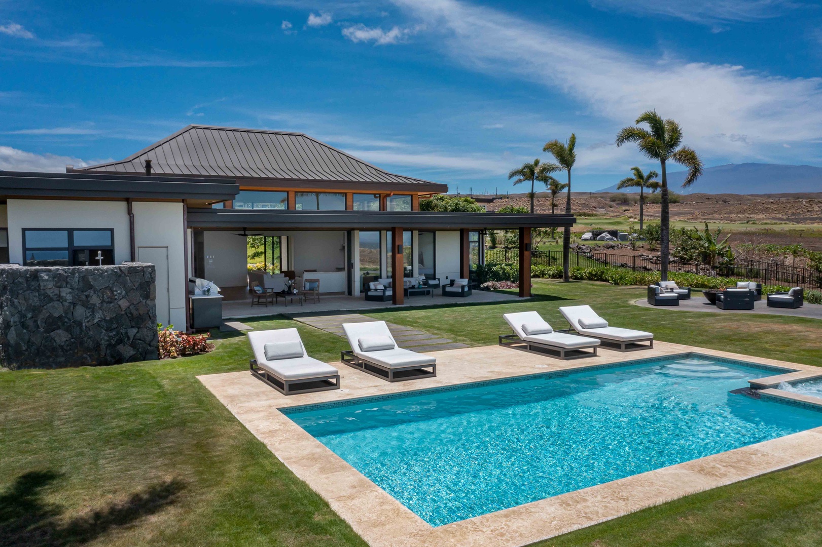 Kamuela Vacation Rentals, Hapuna Estates #8 - Luxuriate by the pool or relax under the covered lanai