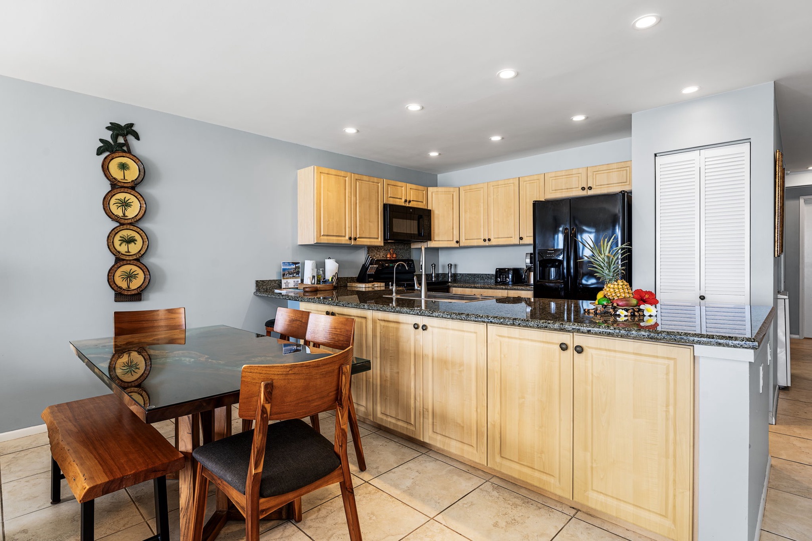 Kailua Kona Vacation Rentals, Sea Village 1105 - • Fully equipped kitchen with granite counters, new appliances, and bar seating—cook with a view.