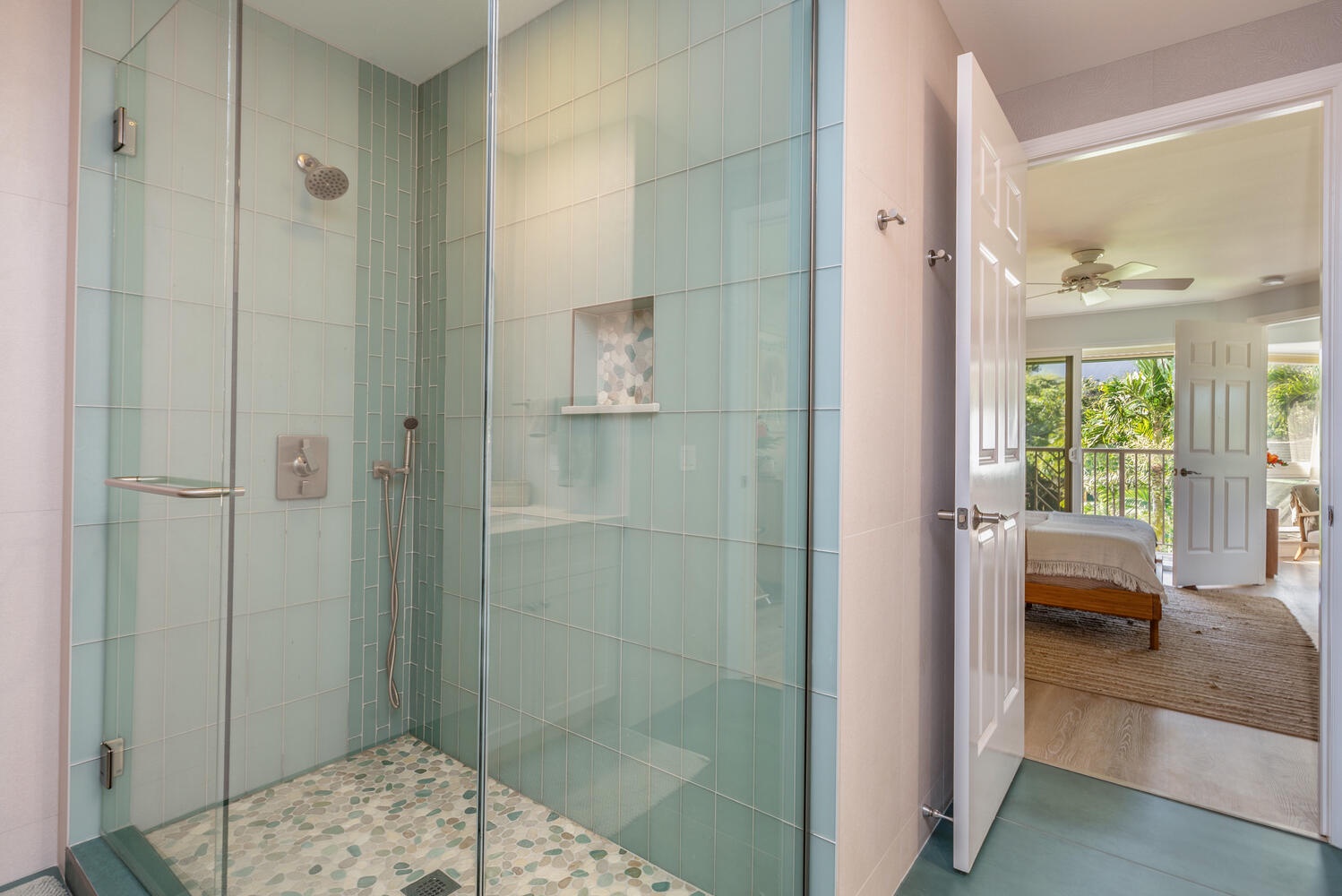 Princeville Vacation Rentals, Sea Glass - Also comes in a separate walk-in shower.