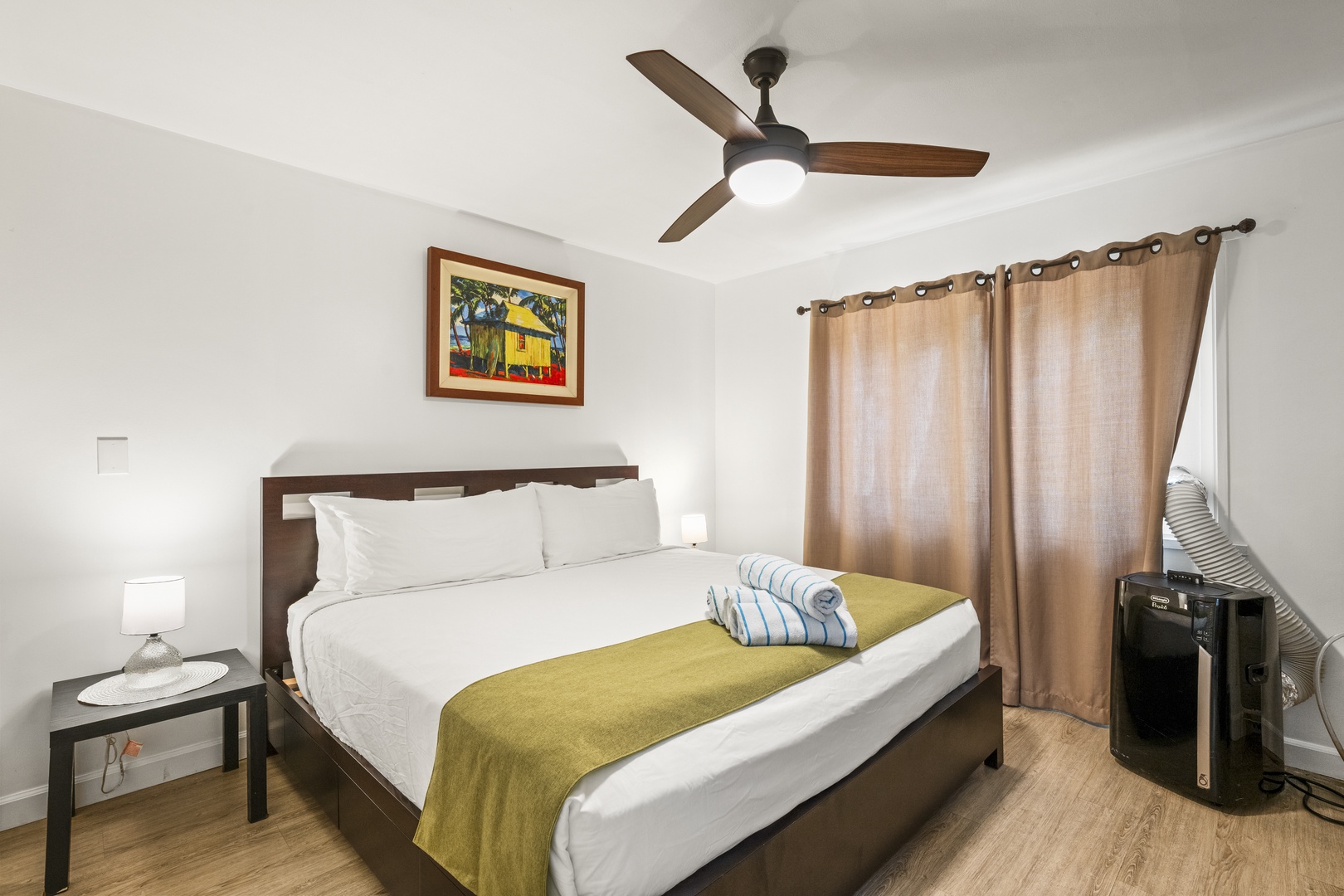 Kihei Vacation Rentals, Koa Resort 1B - Wake up in the king bed with sunlight softly filtered through the curtains