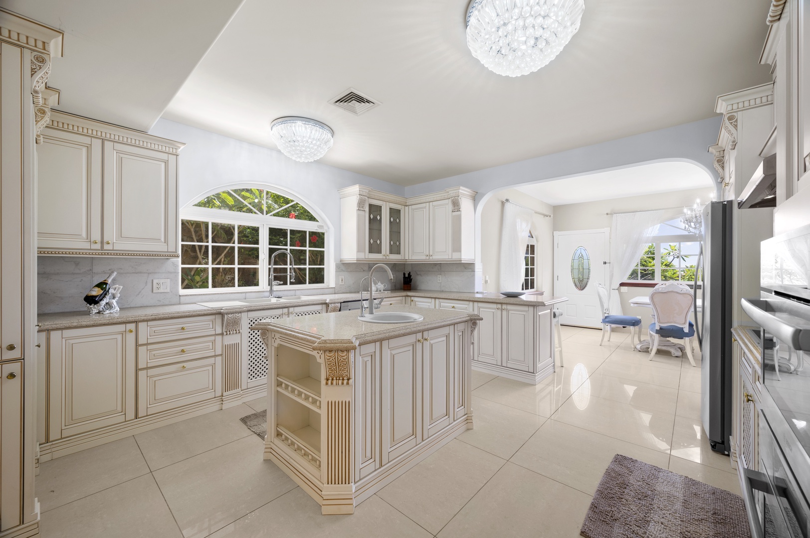 Honolulu Vacation Rentals, Lotus on a Hill* - This expansive kitchen with center island is the perfect place to prepare your favorite meals