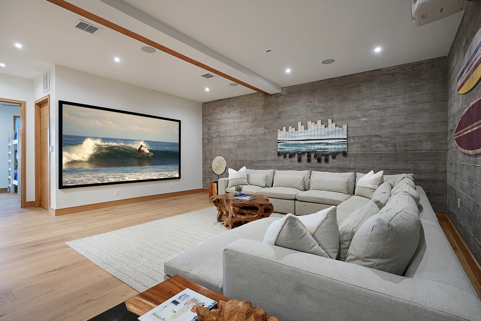 Koloa Vacation Rentals, Hale Keaka at Kukui'ula - Entertain and unwind in our downstairs theater room, complete with a game area for endless fun and relaxation.