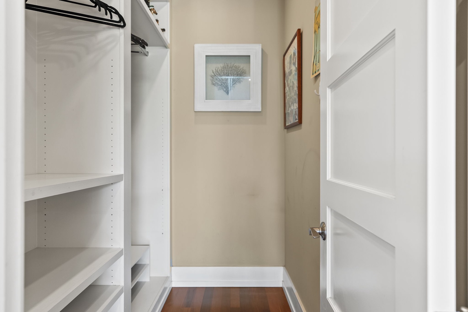 Honolulu Vacation Rentals, Pili Pono - Walk-in closet with built-in shelving for organized storage.