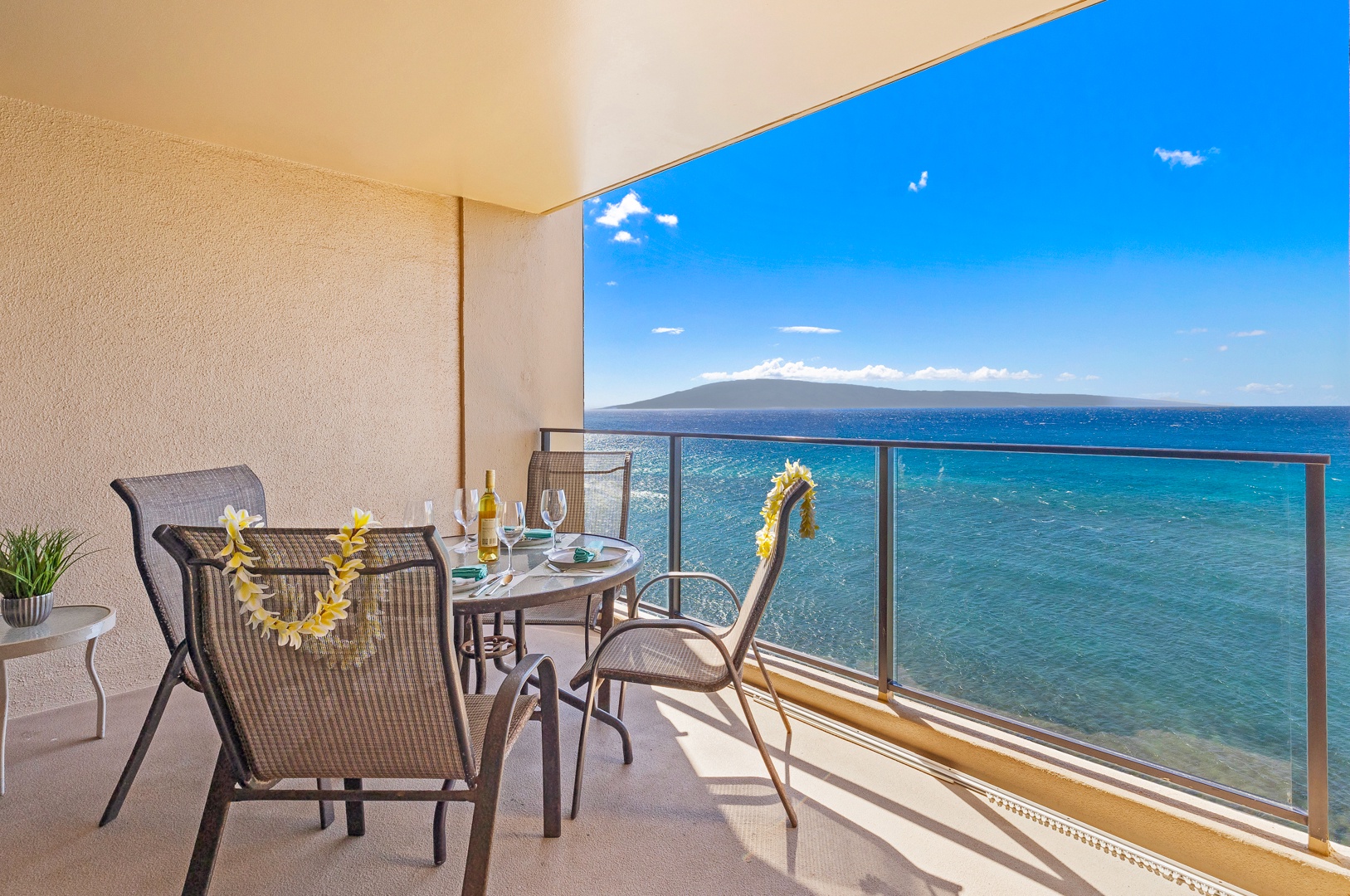 Lahaina Vacation Rentals, Mahana 718 - Enjoy your meals with a breathtaking ocean view from the comfort of the private lanai.