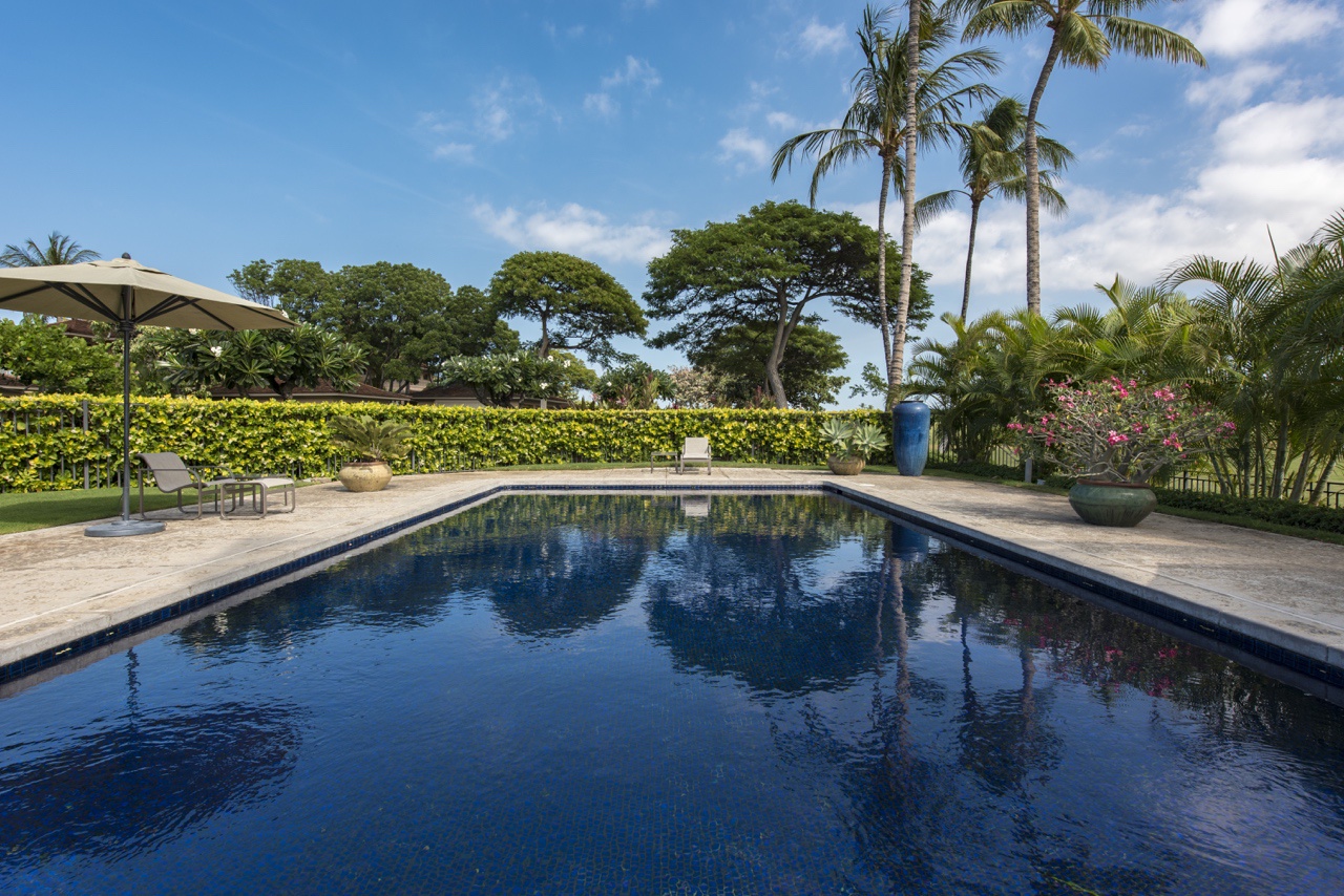 Kailua-Kona Vacation Rentals, 2BD Hillside Villa (6102) at Hualalai Resort - Dive into the exclusive Hillside pool, where crystal-clear waters reflect tropical palms, creating your perfect poolside paradise.