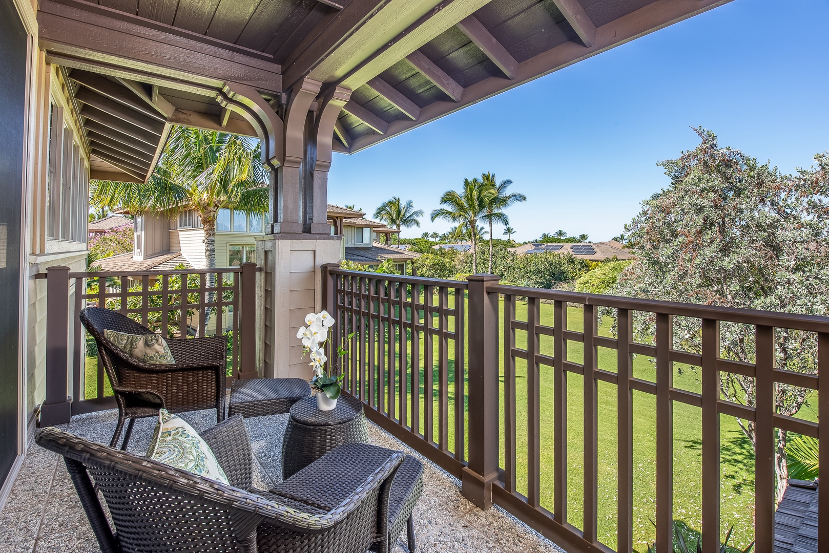 Kamuela Vacation Rentals, Kulalani 1701 at Mauna Lani - Enjoy the View and your morning coffee from your Private Balcony off the Primary bedroom