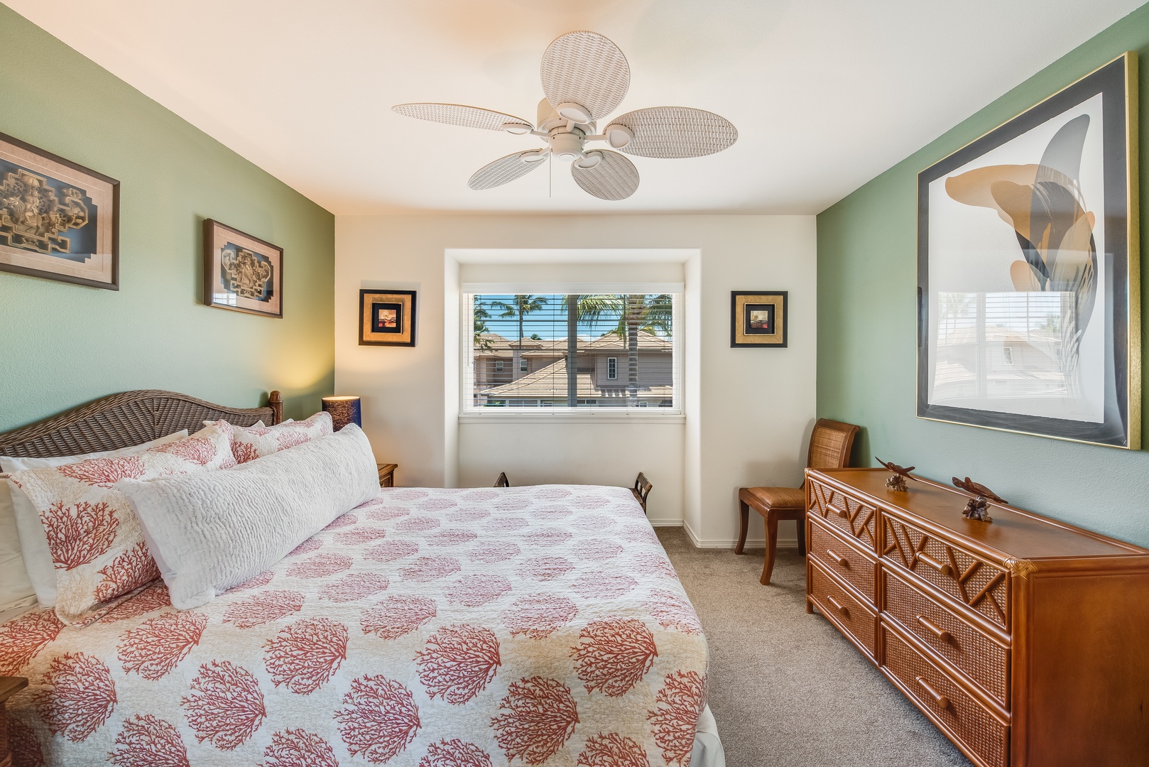 Waikoloa Vacation Rentals, Waikoloa Colony Villas 403 - Upstairs Guest Bedroom w/ Queen Size Bed and Adjacent Bath